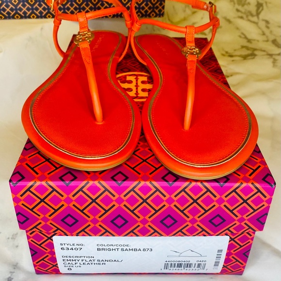 Tory Burch Emmy T-Strap Flat Sandals - Picture 6 of 8
